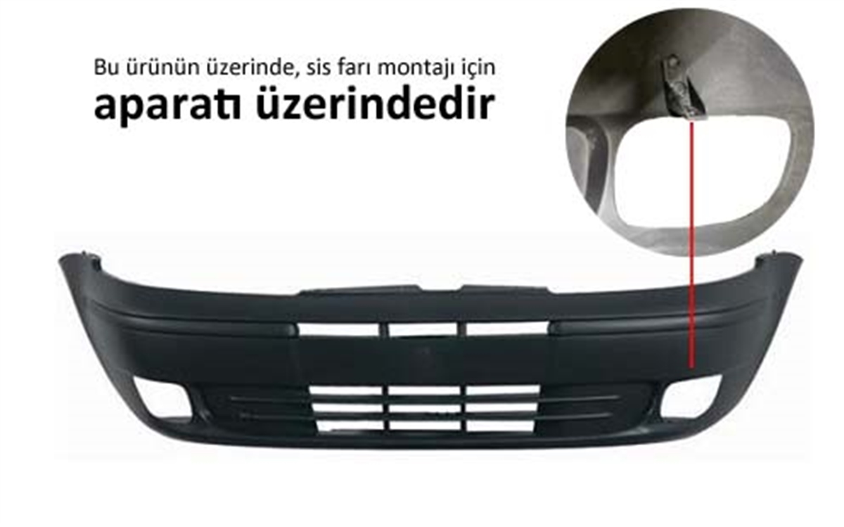 YEDEK PARÇAFIAT PALIO ÖN TAMPON DELİKLİ 02-05 ORJİNAL REF. NO: 98811005 UYUMLU FIA07PA007DEGAFIA07PA007
