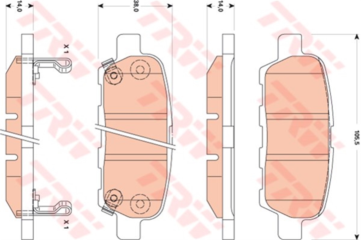 YEDEK PARÇAFREN BALATASI ARKA . D4060-JA00A JAPON QASHQAI (J10) XTRAIL (T30, T31) 01-13 JUKE (F15) 10-14 PULSAR (C13) 15- FX (S50) FX35/FX45 03-08 07-13 1.6:2.0:1.5 DCI:1.6 DCI:2.0 DCI TRW TRW GDB3507TRWTRW GDB3507