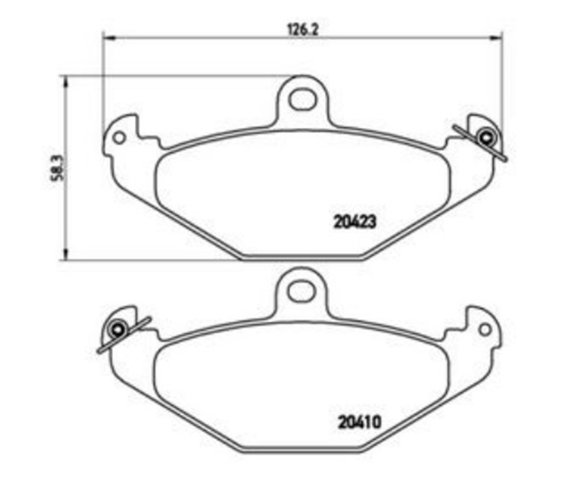 YEDEK PARÇAFREN BALATASI ARKA WVA 20423  RENAULT LAGUNA 1.6 1.8 2.0-SAFRANE  7701203726 -MGA-55574MGAMGA-55574
