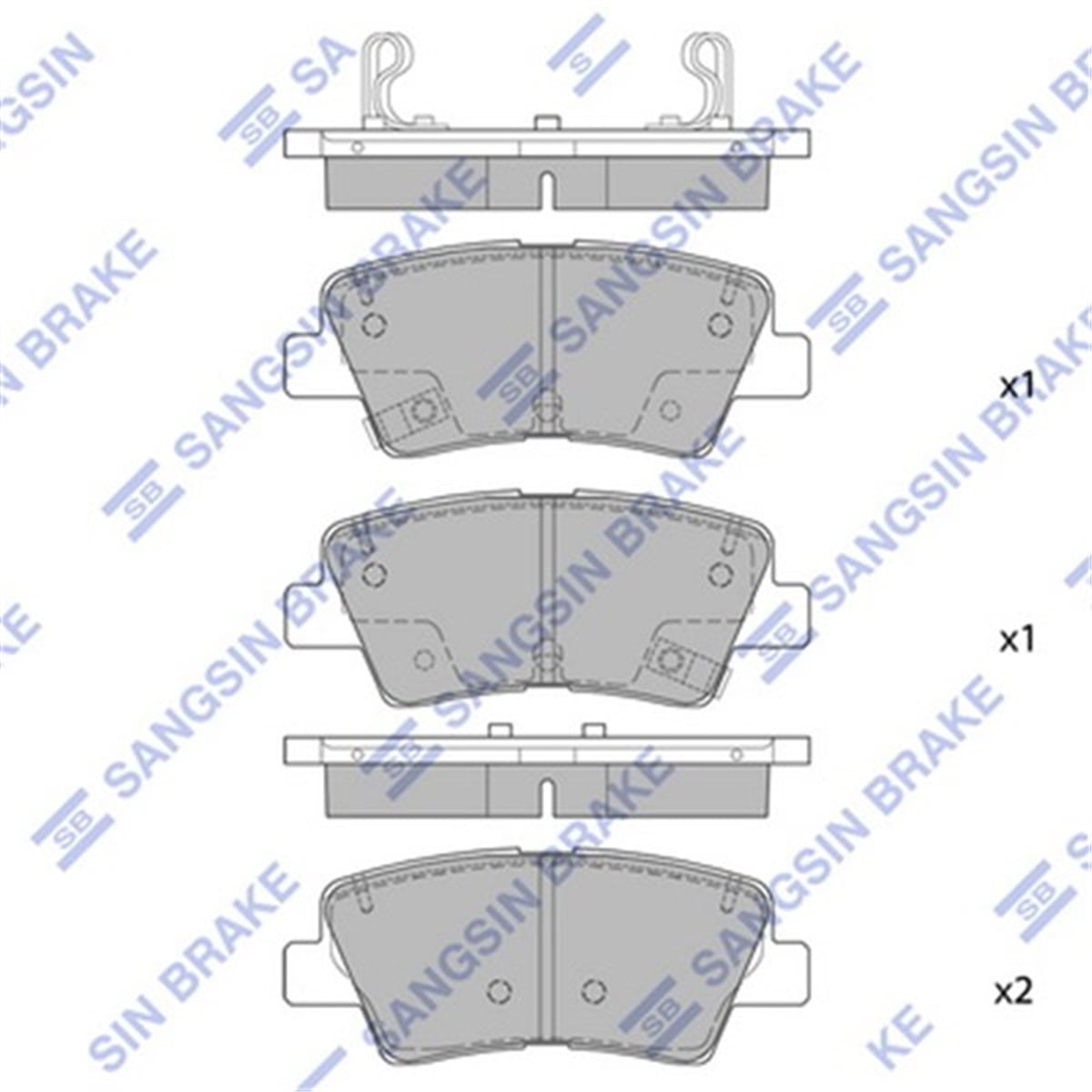 YEDEK PARÇAFREN BALATASI HYUNDAI İ20 14 DELİKLİ SANGSIN SP1846SANGSINSANGSIN SP1846