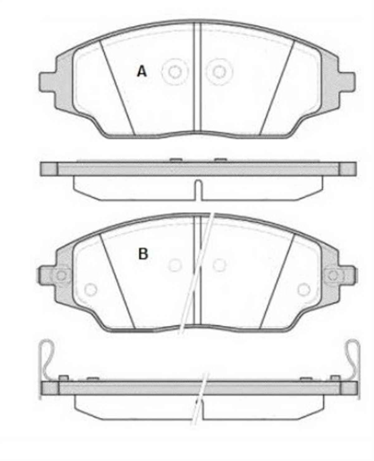 YEDEK PARÇAFREN BALATASI ON  CHEVROLET  AVEO  95231012 -MGA-55612MGAMGA-55612