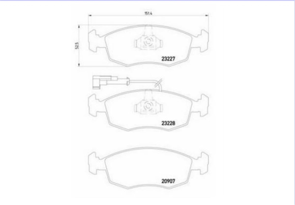 YEDEK PARÇAFREN BALATASI ON WVA 20907  FIAT DOBLO 1.2 1.6 1.9D JTD 01-  9947954 -MGA-55576MGAMGA-55576
