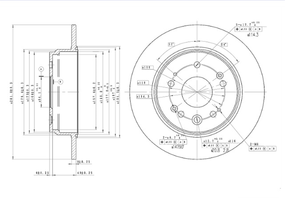 YEDEK PARÇAFREN DISK ARKA DUZ 282-6  HONDA CR-V 01 - 06  42510S9AN00 -MGA-50440MGAMGA-50440