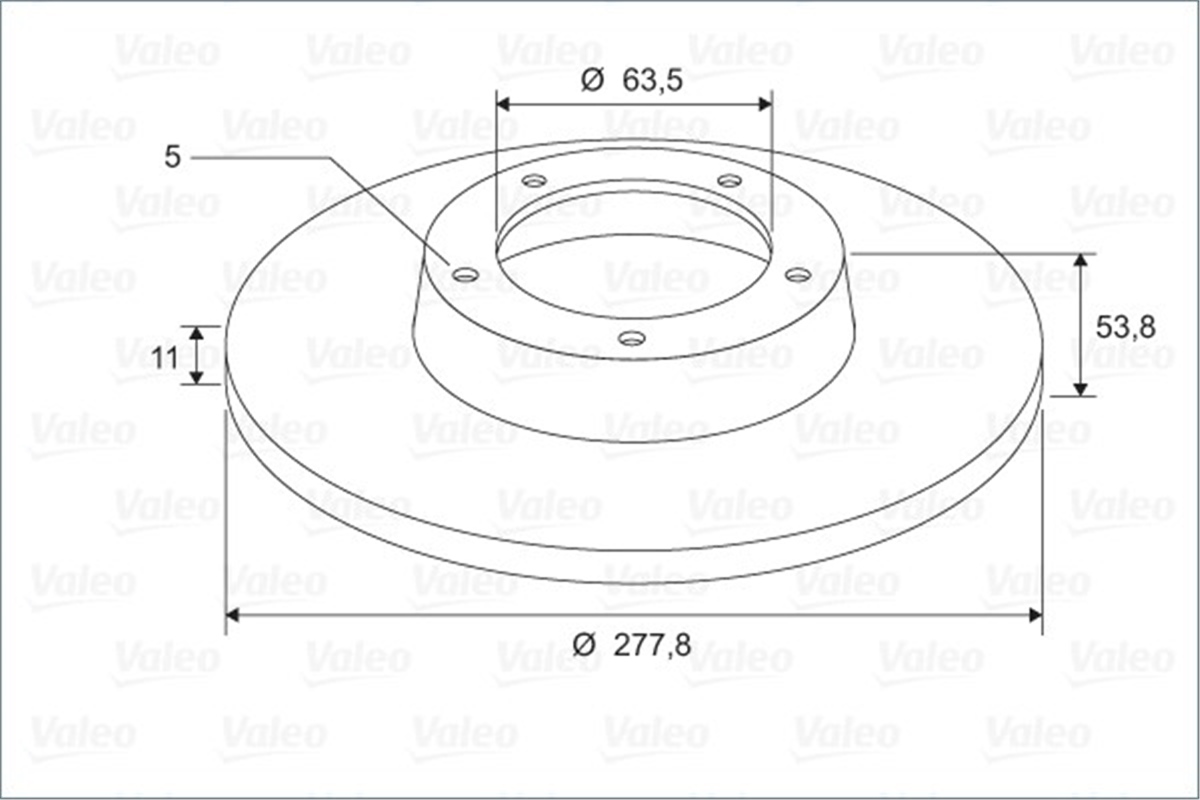 YEDEK PARÇAFREN DİSKİ ARKA X1 FORD TRANSİT CONNECT TC7 02- 1.8 TDCİ. 1.8 TDDİ. 1.8 İ ; TOURNEO CONNECT VALEO 297844VALEOVALEO 297844