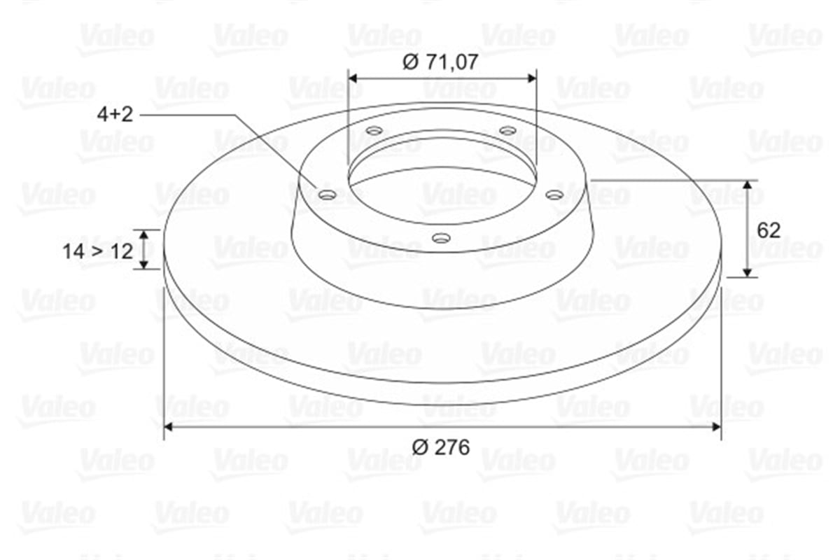 YEDEK PARÇAFREN DİSKİ ARKA X2 CITROEN C5 TÜM MODELLER 00 - VALEO 186736VALEOVALEO 186736