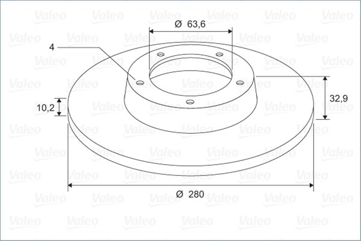 YEDEK PARÇAFREN DİSKİ ARKA X2 FOCUS 2002- 2004 VALEO 197776VALEOVALEO 197776