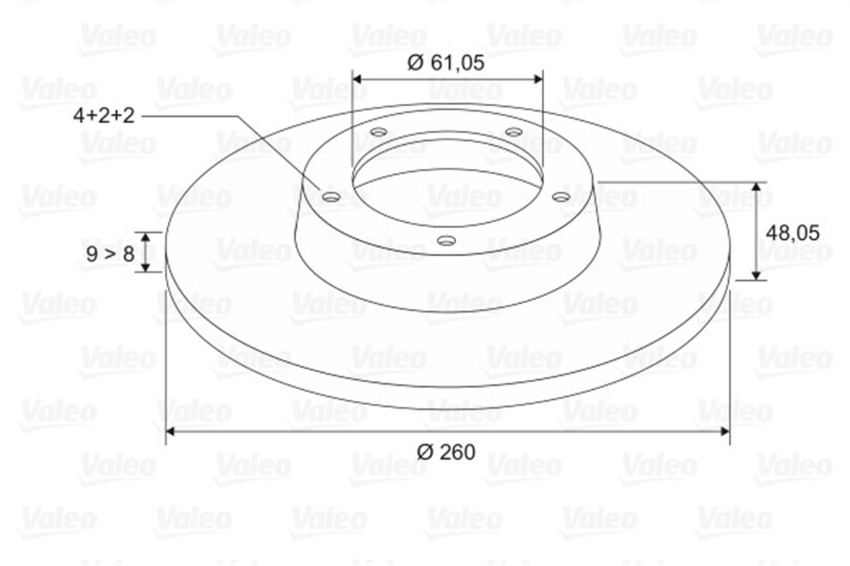YEDEK PARÇAFREN DİSKİ ARKA X2 HONDA CIVIC EP 4-2001 6-2006 VALEO 197014VALEOVALEO 197014