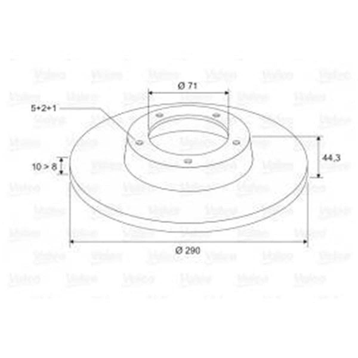 YEDEK PARÇAFREN DİSKİ ARKA X2 PEUGEOT 605 2.0. 2.0T. 2.0İ. 2.1D. 2.5DT. 3.0 V6 90- VALEO 186204VALEOVALEO 186204