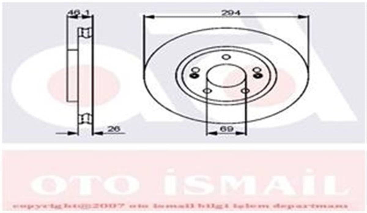 YEDEK PARÇAFREN DİSKİ ÖN SANTA FE I 2000-2006-TRAJET 2000-2008 TRW DF4443TRWTRW DF4443