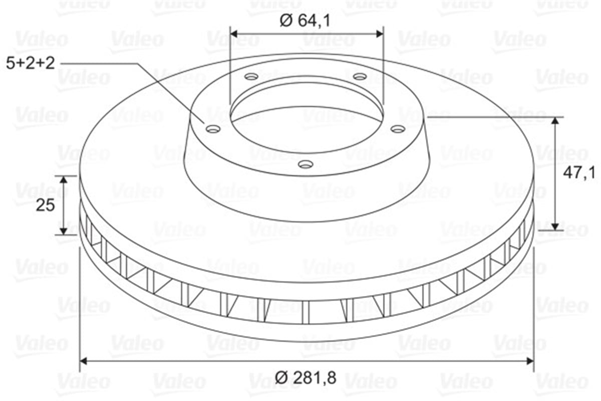 YEDEK PARÇAFREN DİSKİ ÖN X1 HONDA FR-V 07.05 VALEO 197714VALEOVALEO 197714