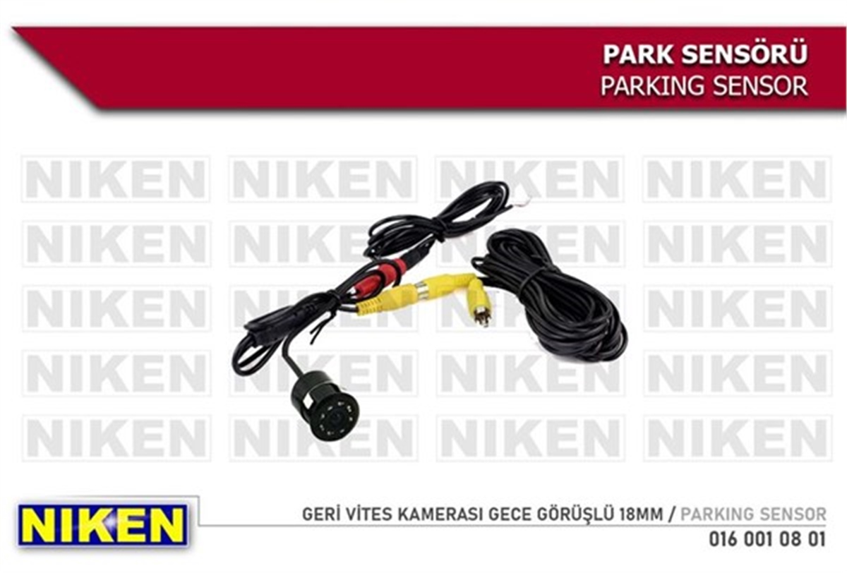 YEDEK PARÇAGERİ VİTES KAMERASI GECE GÖRÜŞLÜ 18MM NIKEN 0160010801NIKENNIKEN 0160010801