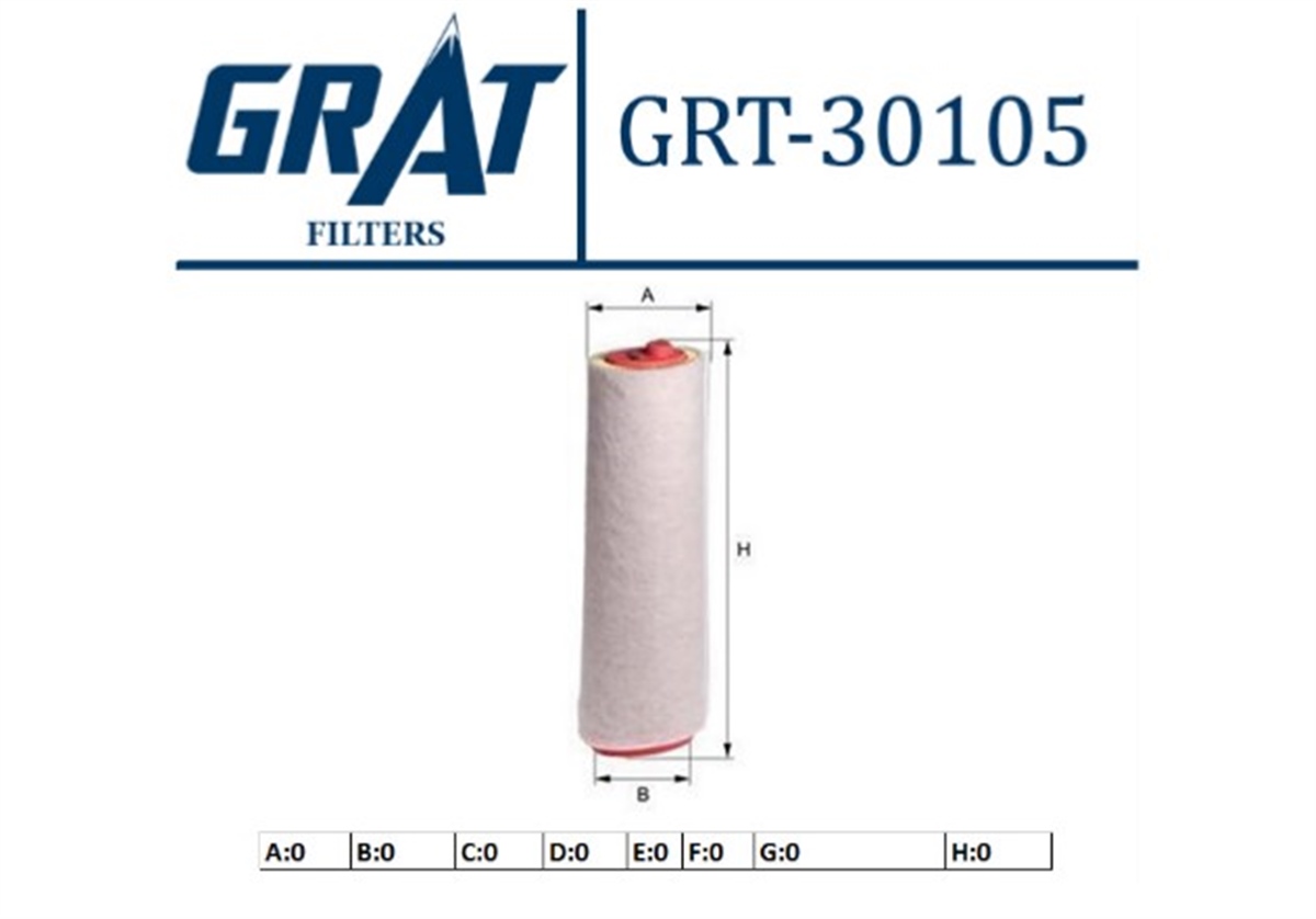 YEDEK PARÇAHAVA FILTRESI  BMW M57 / E53 /R.ROVER 3.0 TD6 VOGUE   -GRT-30105GRATGRT-30105