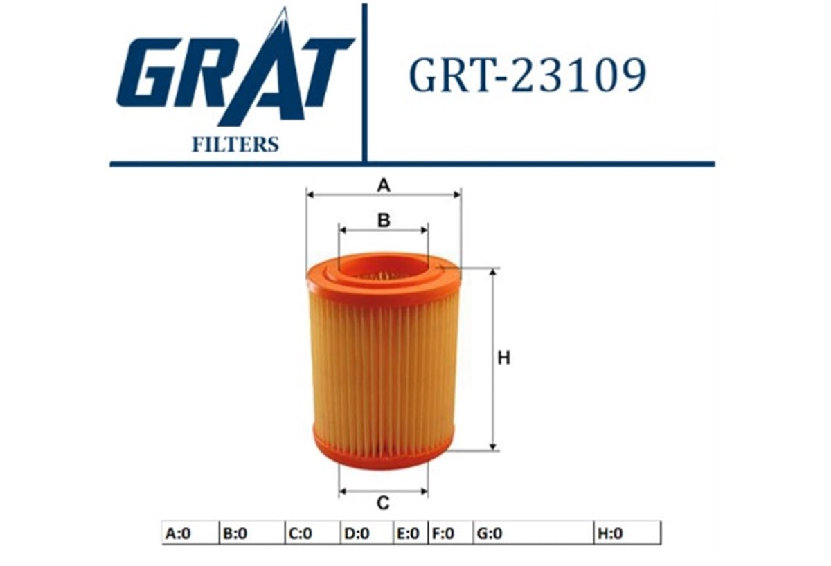 YEDEK PARÇAHAVA FILTRESI - HONDA CRV 02>06  17220PNB003 -GRT-23109GRATGRT-23109