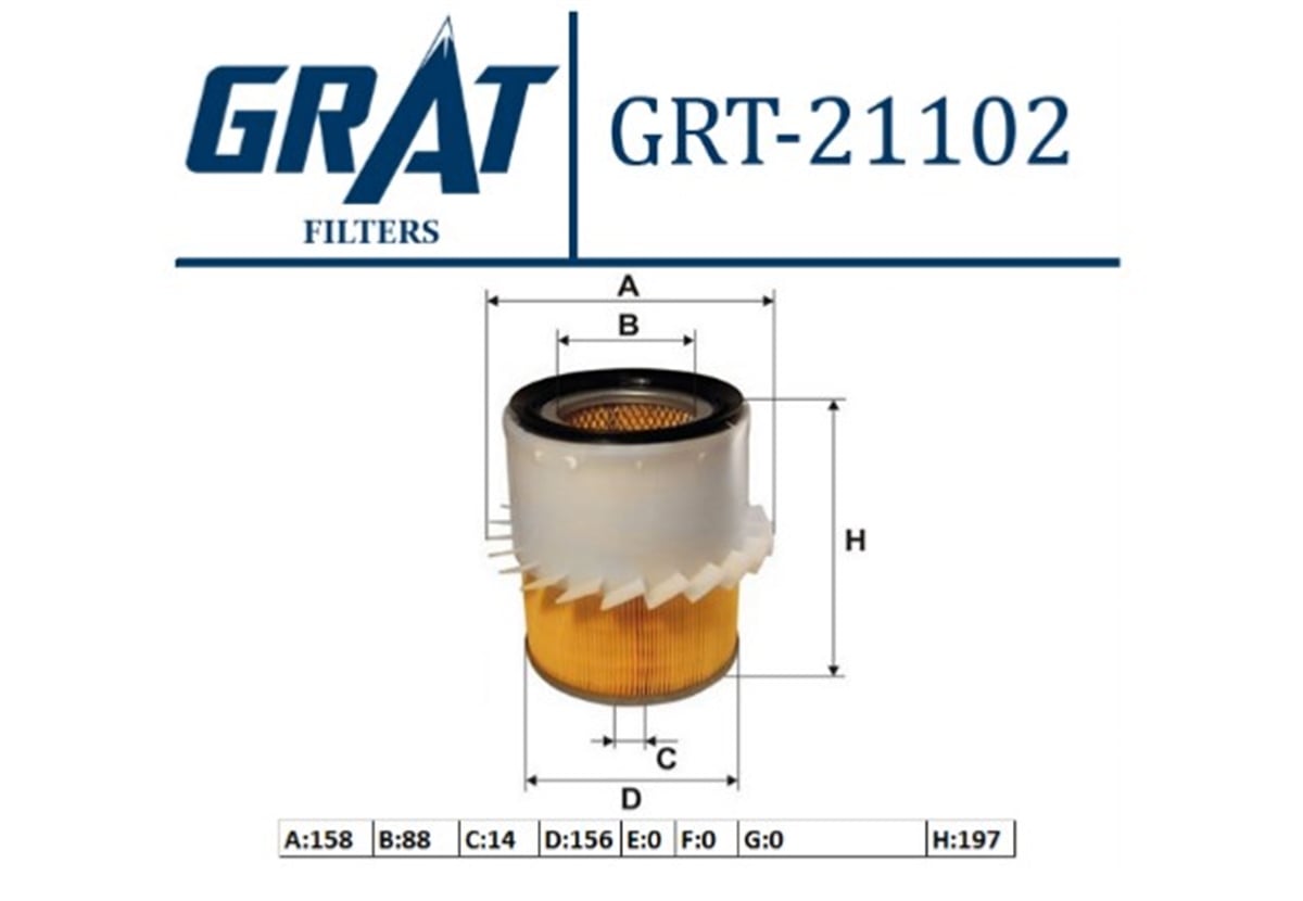 YEDEK PARÇAHAVA FILTRESI - PERVANELI-MITSUBISHI L200 98>04 MD620563 -GRT-21102GRATGRT-21102