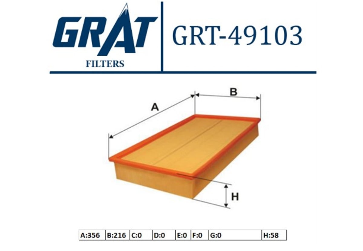 YEDEK PARÇAHAVA FILTRESI  VOLVO S80 9186361 -GRT-49103GRATGRT-49103