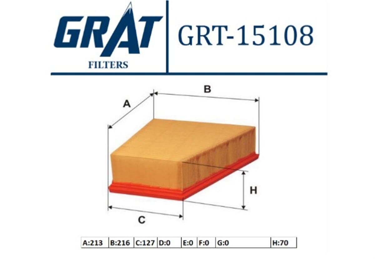 YEDEK PARÇAHAVA FILTRESI VW POLO 02-10  SEAT IBIZA 02-11  SKODA FABIA 00-14 6Q0129620 -GRT-15108GRATGRT-15108