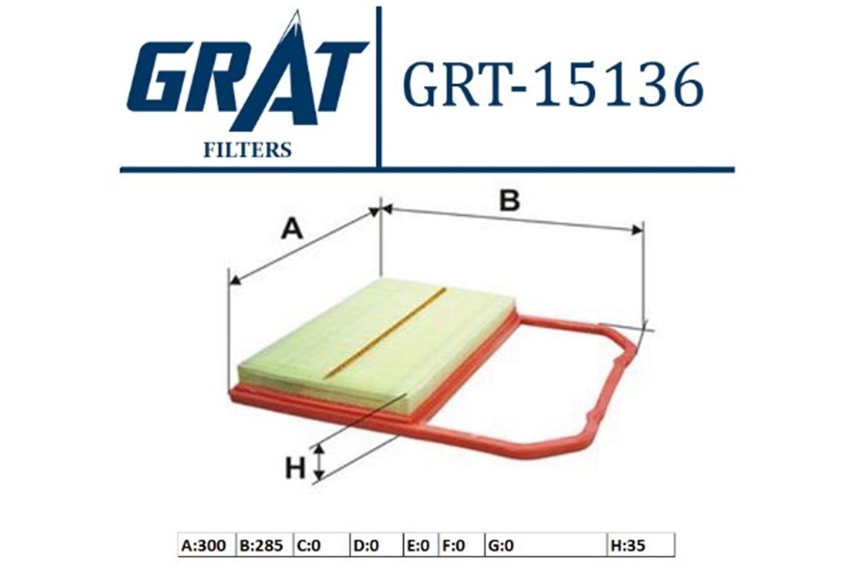 YEDEK PARÇAHAVA FILTRESI - VW POLO 1.0 14- 04C129620C -GRT-15136GRATGRT-15136