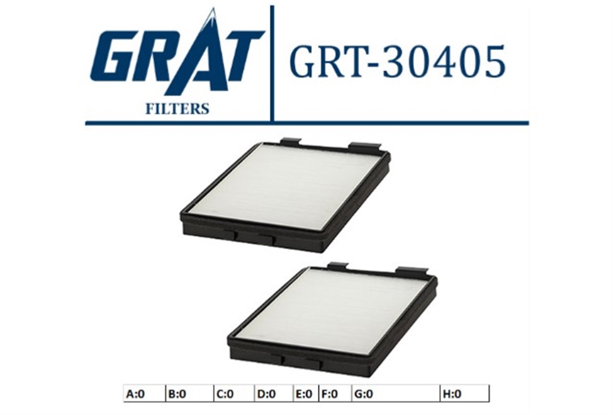 YEDEK PARÇAKABIN FILTRESI  BMW 5SERI-E39 TAKIM / 5.20-5.23-5.25-5.28-5.30  64110008138 -GRT-30405GRATGRT-30405