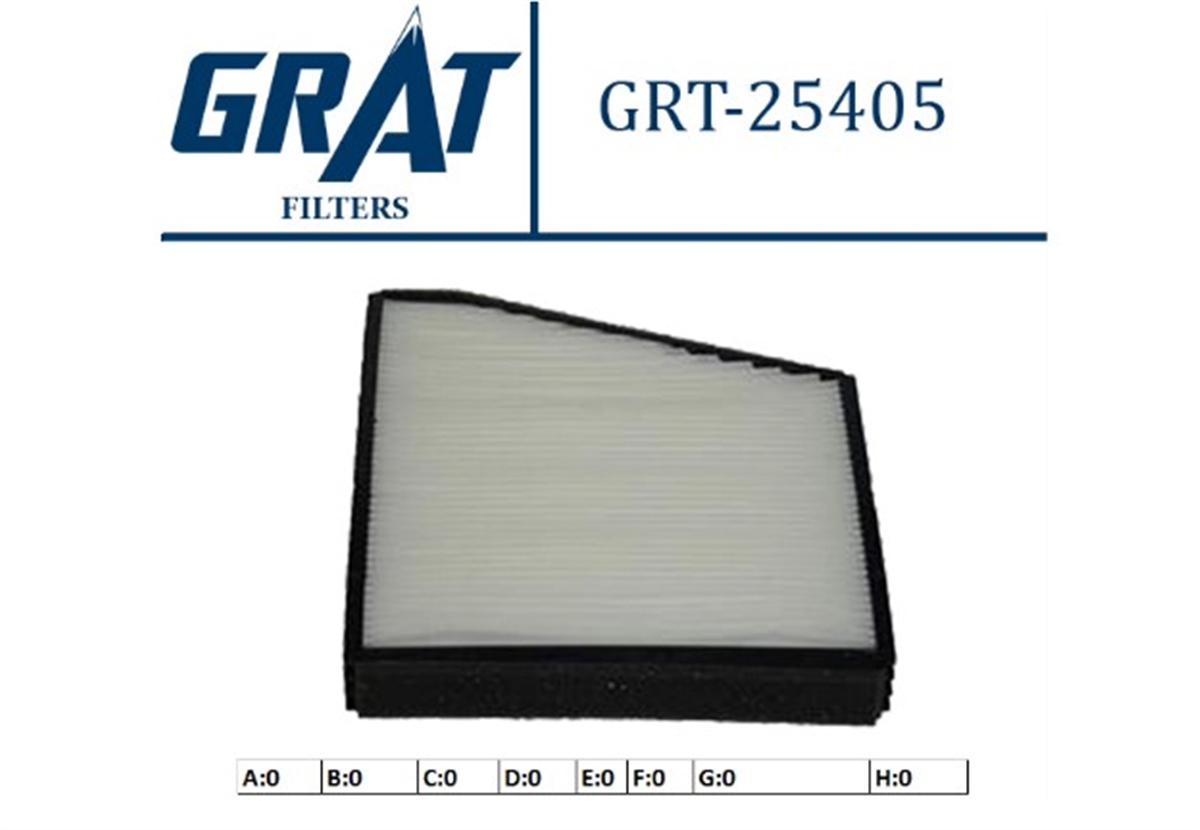 YEDEK PARÇAKABIN FILTRESI - DAEWOO NUBIRA 05> 93259613 -GRT-25405GRATGRT-25405
