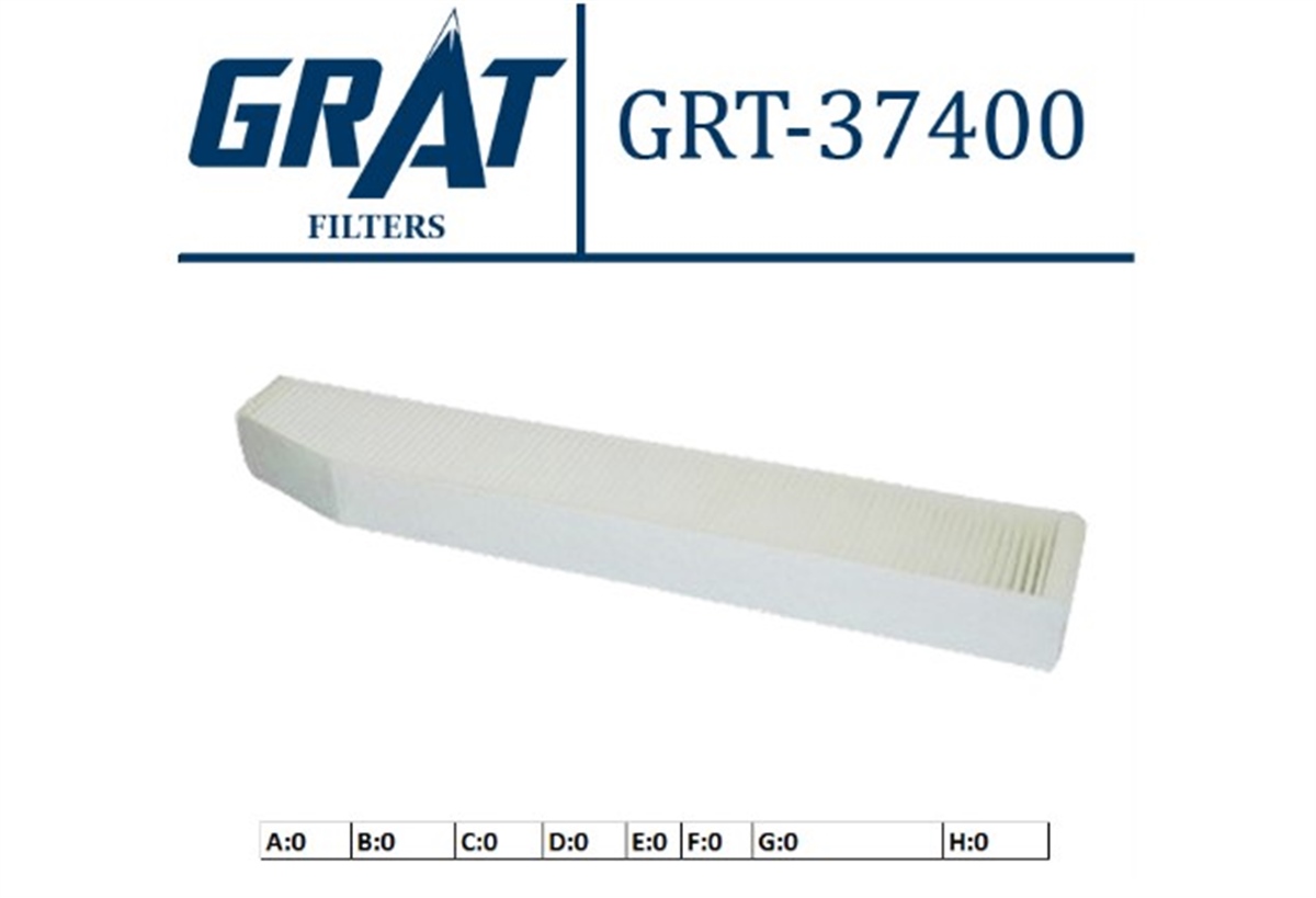 YEDEK PARÇAKABIN FILTRESI  JEEP  GRAND CHEROKEE II III 2.7 3.0CRD 01-10   -GRT-37400GRATGRT-37400