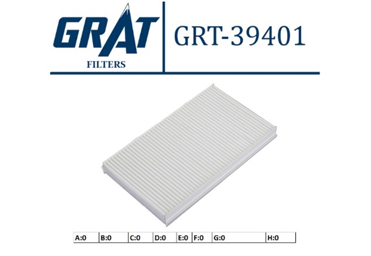 YEDEK PARÇAKABIN FILTRESI  LAND ROVER DISCOVERY III 04- IV 09- / RANGE ROVER 02- / SPORT 05-   -GRT-39401GRATGRT-39401
