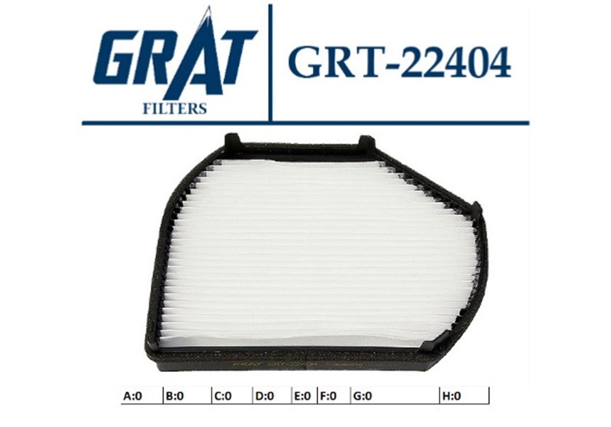 YEDEK PARÇAKABIN FILTRESI MERCEDES W202-210 2028300318 -GRT-22404GRATGRT-22404