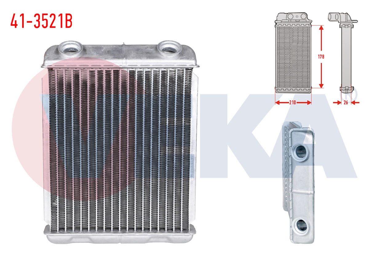 YEDEK PARÇAKALORİFER RADYATÖRÜ BRAZİNG LAGUNA II BG0/1 1.6i 16v 2001-2007VEKA41-3521B