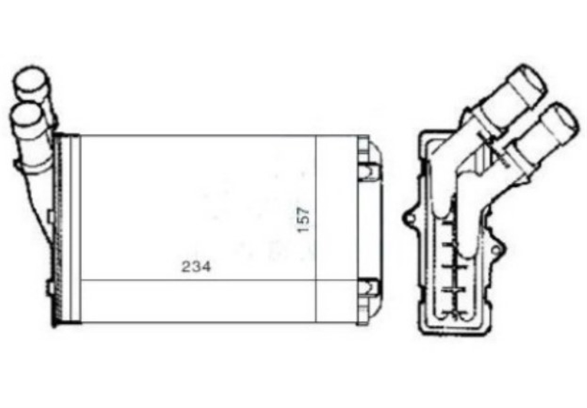 YEDEK PARÇAKALORIFER RADYATORU MEKANİK  PEUGEOT  306 PARTNER CITROEN  BERLINGO XSARA  234×157×42 644878 -MGA-81800MGAMGA-81800