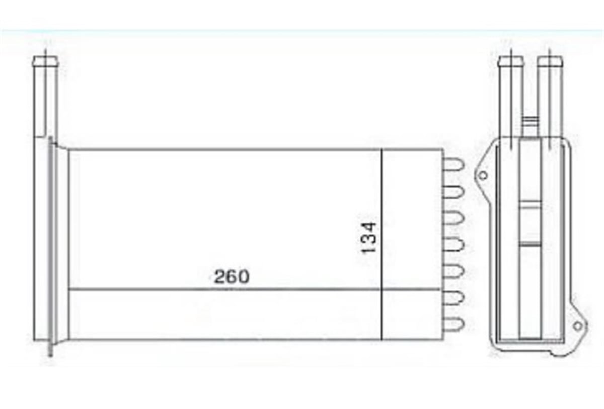 YEDEK PARÇAKALORIFER RADYATORU MEKANİK  FORD  ESCORT 1.4CL  260×134 96AT18476AA -MGA-81121MGAMGA-81121