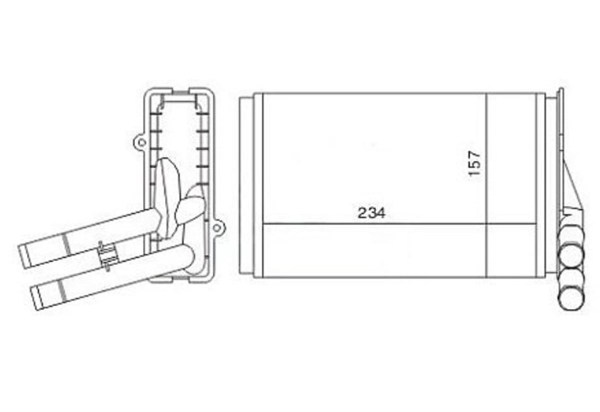 YEDEK PARÇAKALORIFER RADYATORU VW PASSAT 97-05  AUDI A4 95-01 8D1819030B -MGA-81118MGAMGA-81118