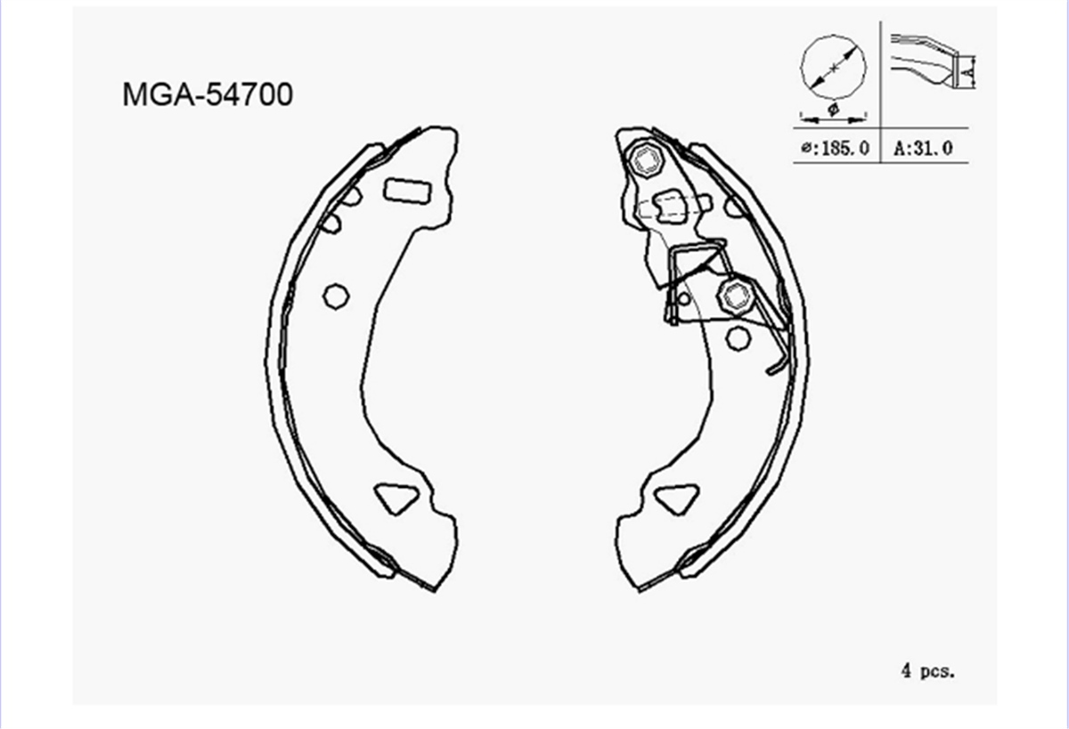 YEDEK PARÇAKAMPANA BALATA  FIAT UNO 70 PANDA  86 - 90 77362291 -MGA-54700MGAMGA-54700