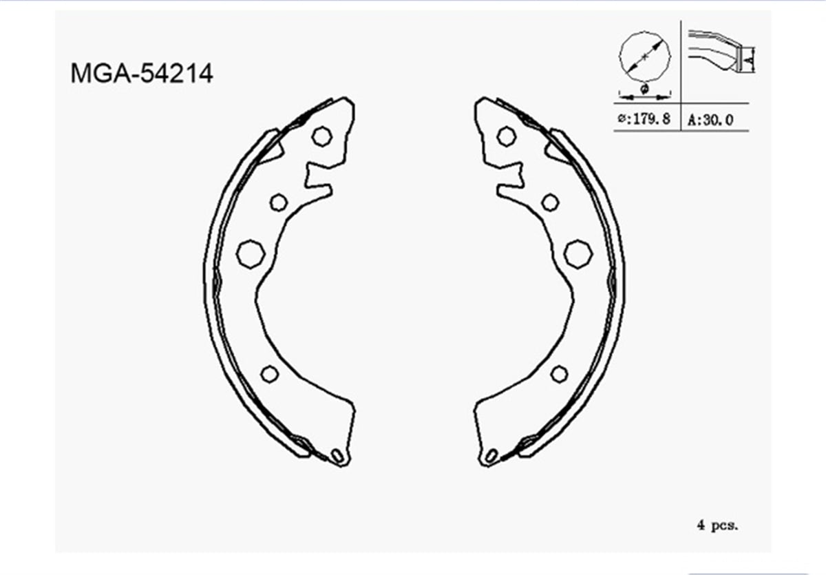 YEDEK PARÇAKAMPANA BALATA  HONDA CIVIC 88 - 95 K5518 43153SR3003 -MGA-54214MGAMGA-54214
