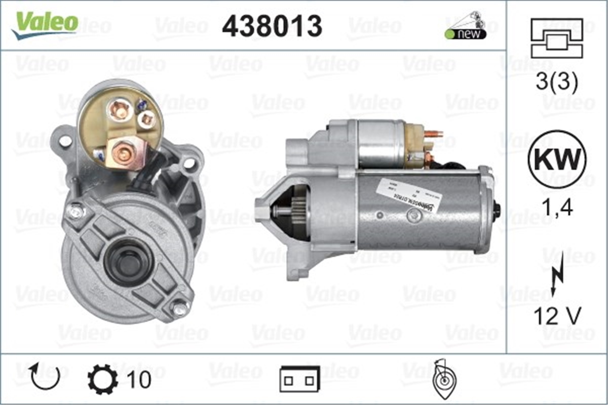 YEDEK PARÇAMARŞ MOTORU D7R24 TATA VALEO 438013VALEOVALEO 438013