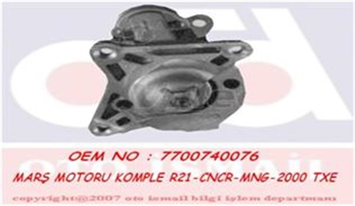 YEDEK PARÇAMARŞ MOTORU KOMPLE R21-CNCR-MNG-2000 TXE VALEO 432554VALEOVALEO 432554