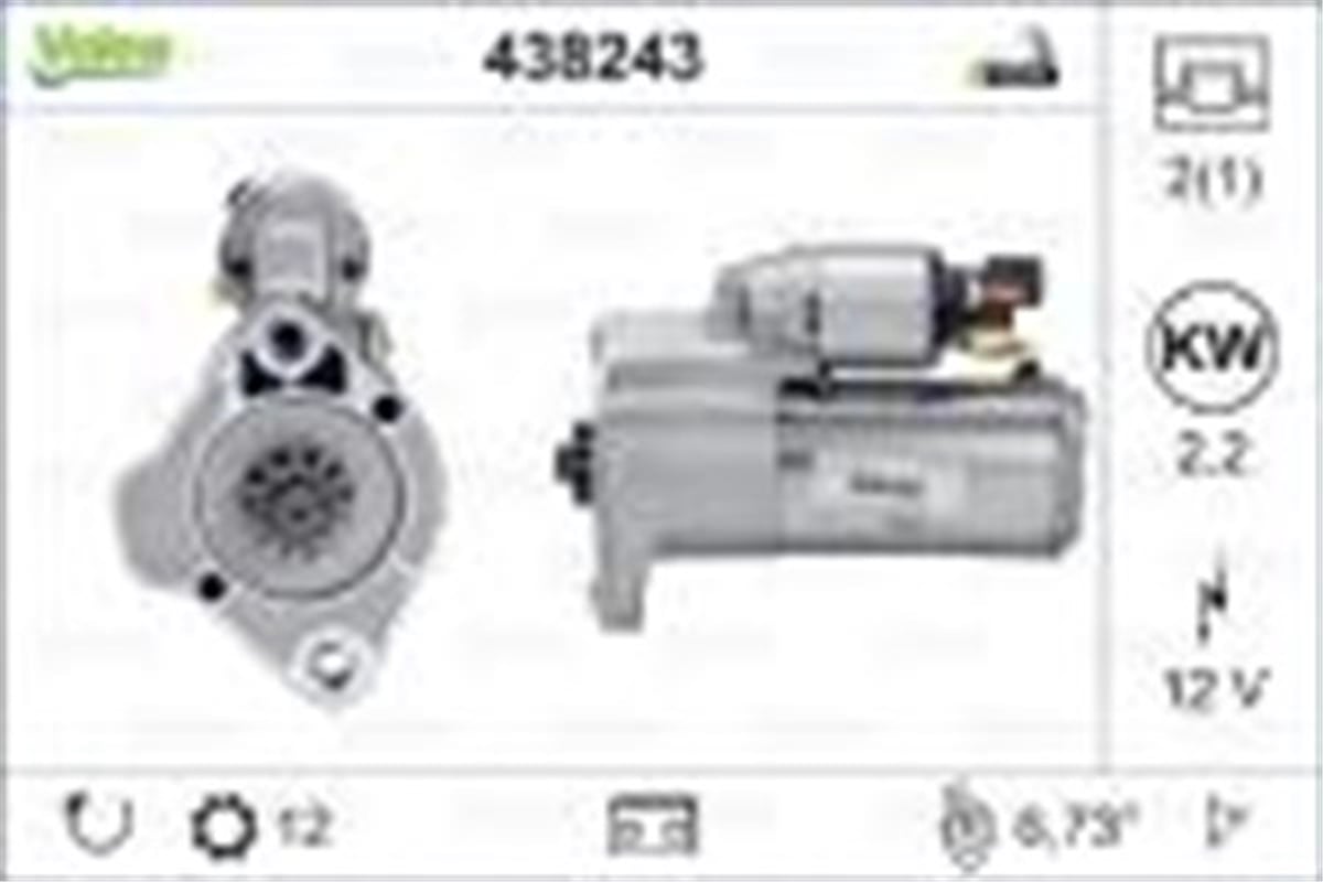 YEDEK PARÇAMARŞ MOTORU VAG VALEO 438243VALEOVALEO 438243