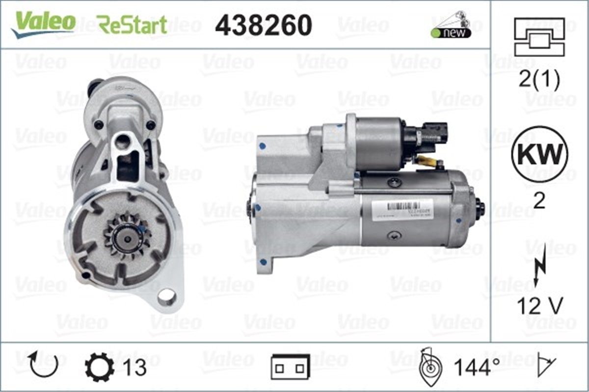 YEDEK PARÇAMARŞ MOTORU VAG VALEO 438260VALEOVALEO 438260