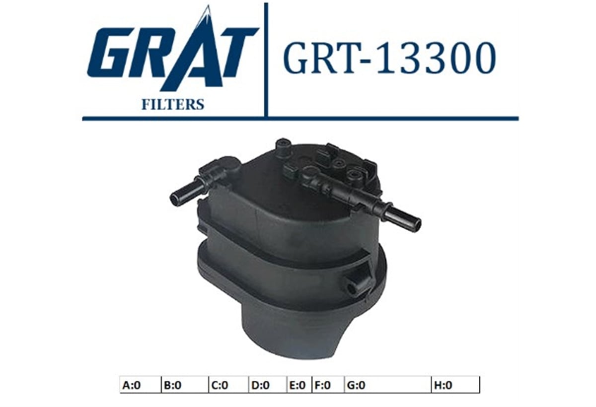 YEDEK PARÇAMAZOT FILTRESI MUŞURSUZ FORD  FIESTA 1.4 TDCI 01-12  CITROEN C2-C3 / PEUGEOT 206-307 / 2S6Q 9155 BA -GRT-13300GRATGRT-13300
