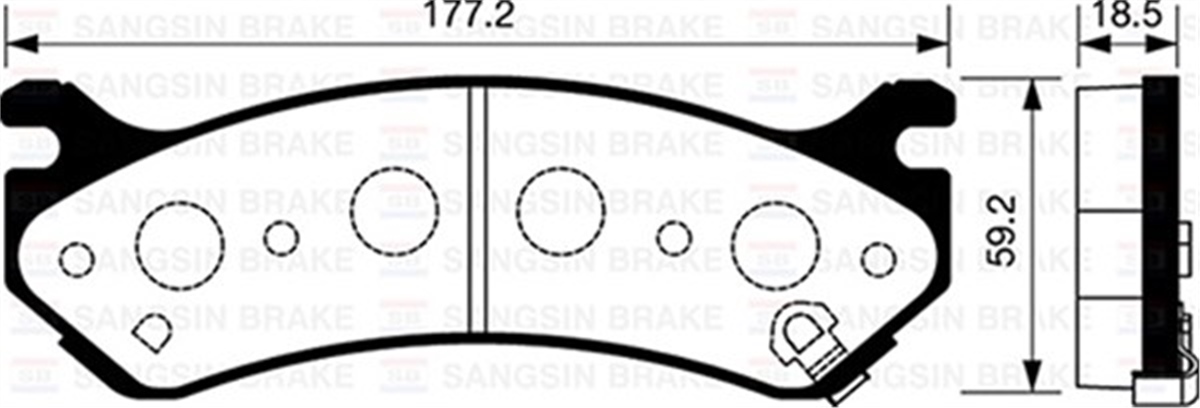 YEDEK PARÇAÖN-ARKA BALATA DİSK HUMMER H2 04 SILVERADO 07 SANGSIN SP1298SANGSINSANGSIN SP1298