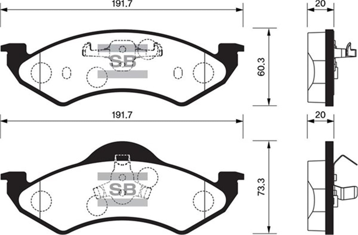 YEDEK PARÇAÖN BALATA DİSK DODGE DAKOTA-DURANGO 00-02 SANGSIN SP1310SANGSINSANGSIN SP1310