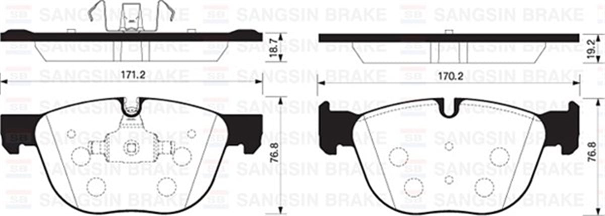 YEDEK PARÇAÖN BALATA E70 X5 3.0D-3.0Sİ-4.8İ 07-13 E71 X6 35İ-30D-35D 08 F15 13 F85 13 F16 14 GDB1726 SANGSIN SP2172SANGSINSANGSIN SP2172