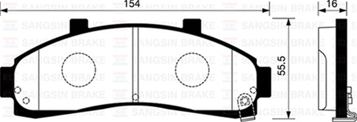 YEDEK PARÇAÖN BALATA EXPLORER 4.0 V6 U2 5.0 93-01 4.9 V6 96 GDB4010 SANGSIN SP1264SANGSINSANGSIN SP1264