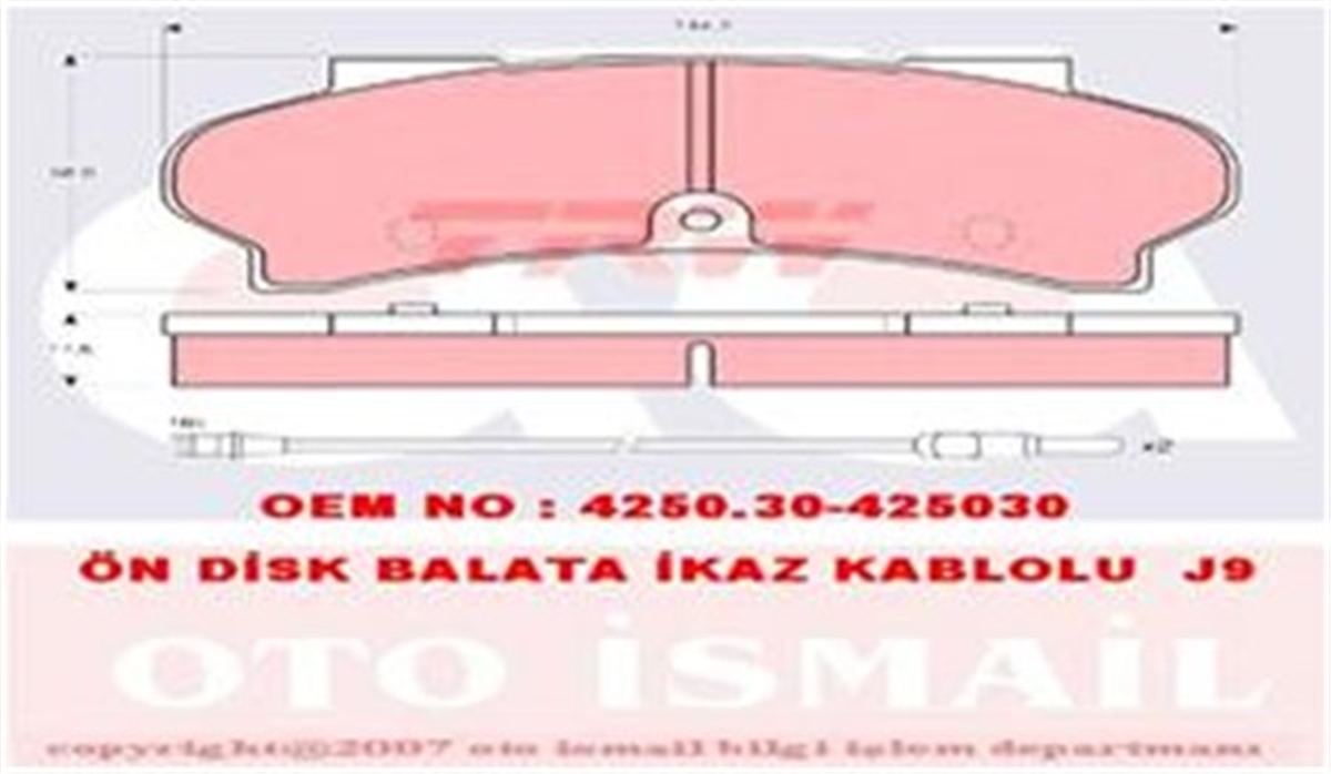YEDEK PARÇAÖN BALATA FİŞLİ J9 EM 15 MM. 80-90 TRW GDB397TRWTRW GDB397