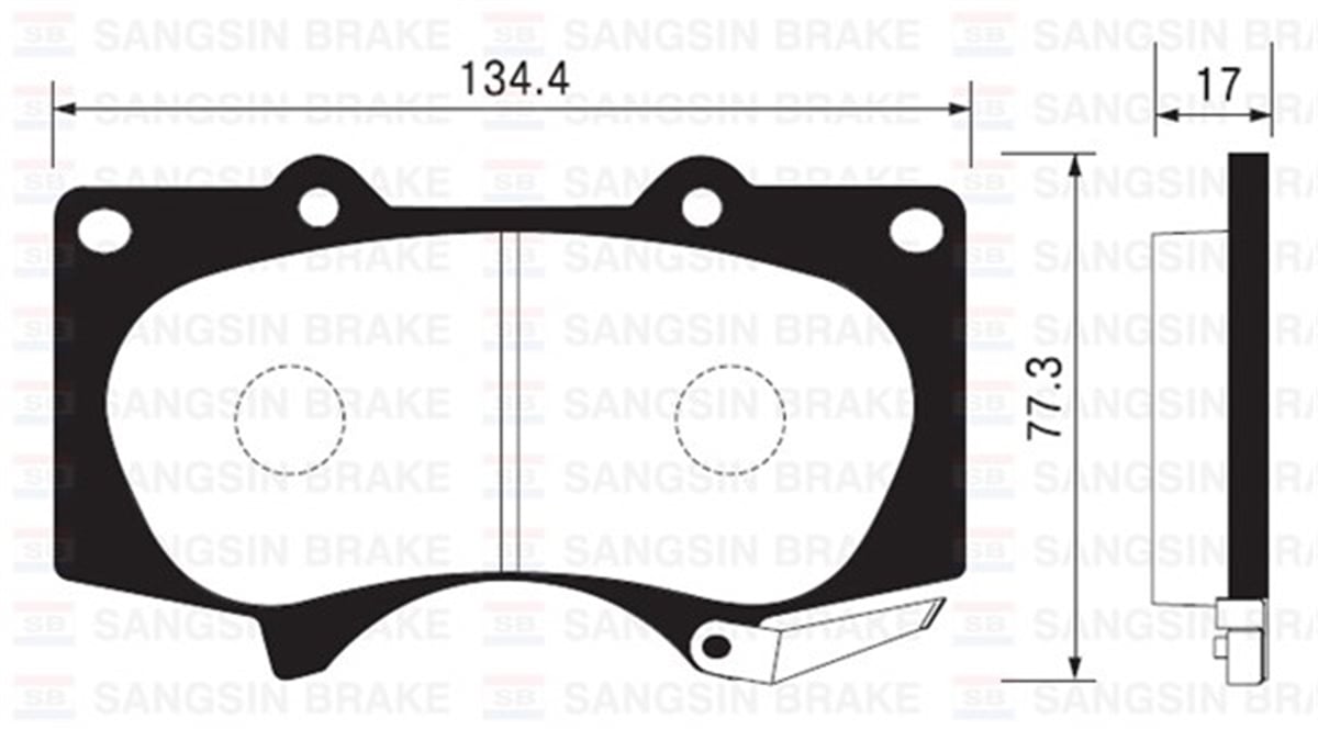 YEDEK PARÇAÖN BALATA LAND CRUISER J12 3.0D-4.0 03 GDB3364 SANGSIN SP2033SANGSINSANGSIN SP2033
