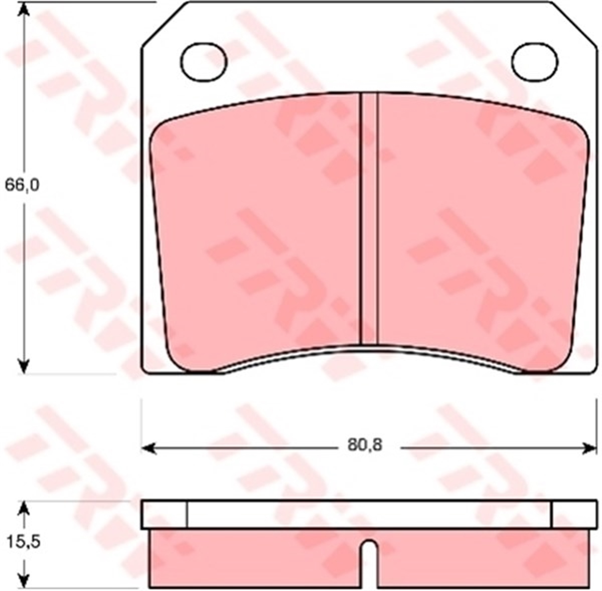 YEDEK PARÇAÖN BALATA P404 1.6-1.6GT 63-71 66X80.8X15.5 TRW GDB557TRWTRW GDB557