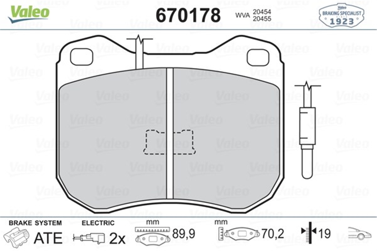 YEDEK PARÇAÖN BALATA P505 VALEO 670178VALEOVALEO 670178