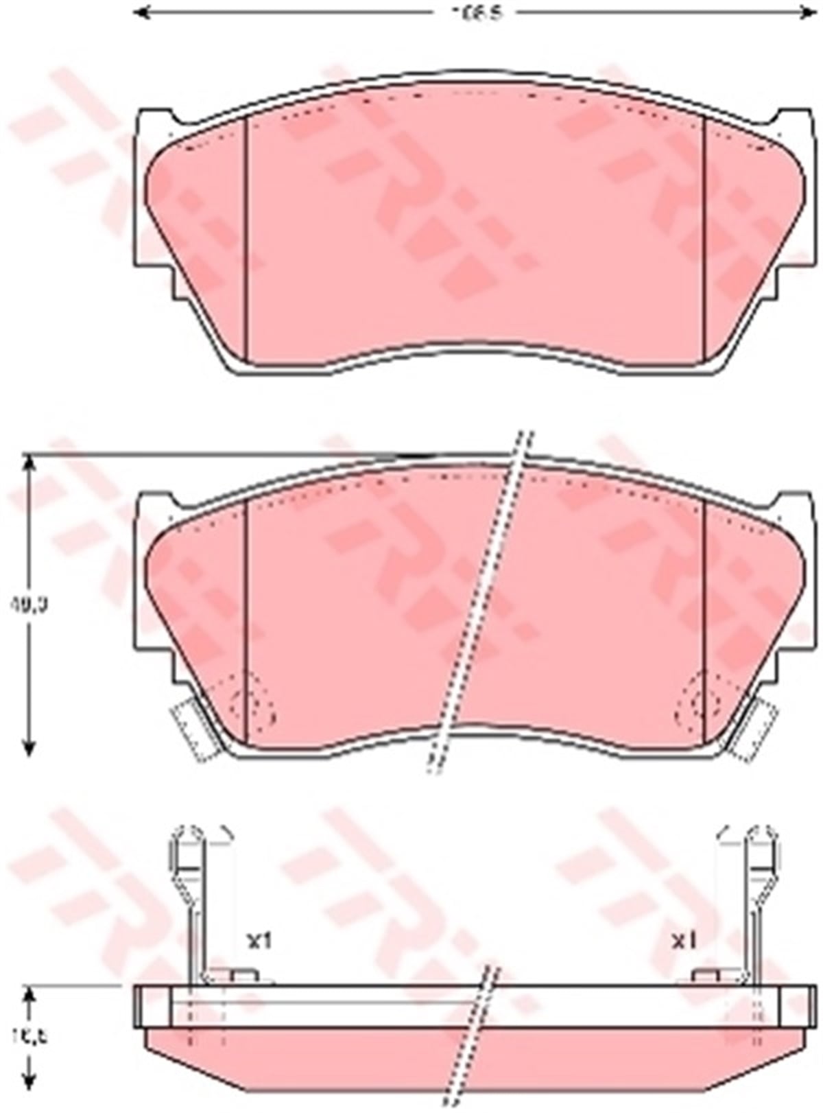 YEDEK PARÇAÖN BALATA SUNNY N14 1.4I 16V 1.6 2.0 90-95 TRW GDB1012TRWTRW GDB1012