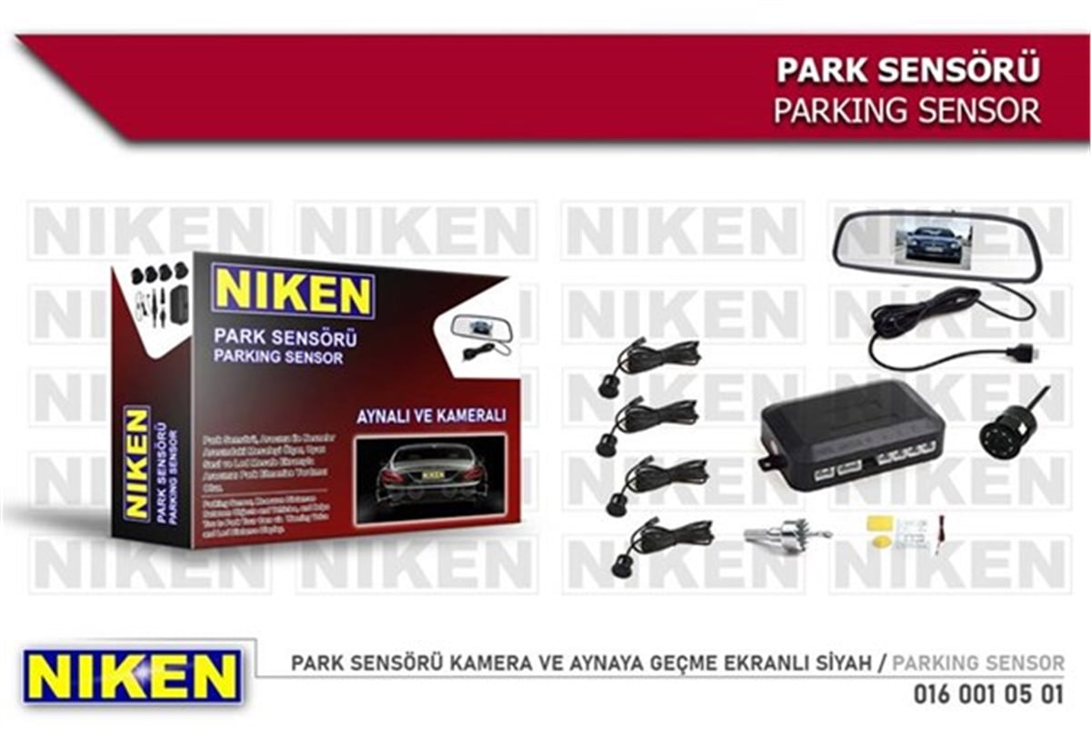 YEDEK PARÇAPARK SENSÖRÜ KAMERA VE AYNAYA GEÇME EKRANLI SİYAH NIKEN 0160010501NIKENNIKEN 0160010501