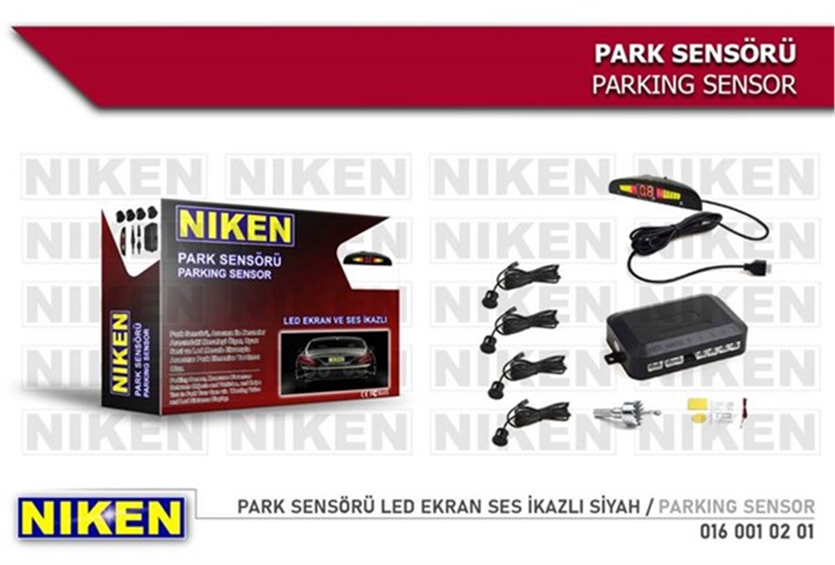 YEDEK PARÇAPARK SENSÖRÜ LED EKRAN SES İKAZLI SİYAH NIKEN 0160010201NIKENNIKEN 0160010201