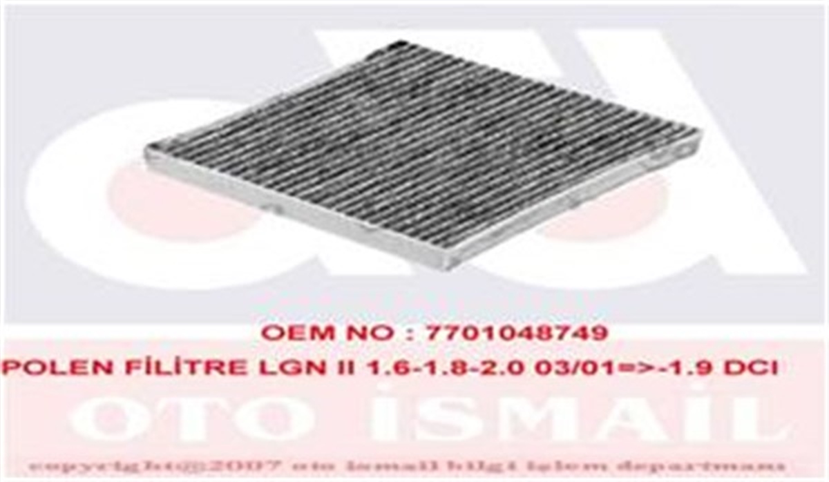 YEDEK PARÇAPOLEN FİLTRESİ LGN II 1.6-1.8-2.0 01 1.9 DCI 01 KARBONLU VALEO 698715VALEOVALEO 698715