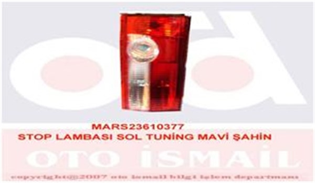 YEDEK PARÇASTOP LAMBASI SOL TUNİNG MAVİ ŞAHİN MARS 610377MARS-MARS 610377